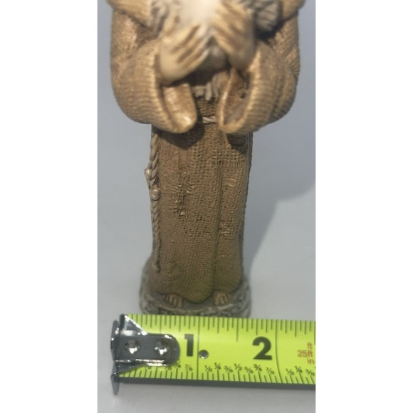Saint Francis & Dove Statue Dipinto A Mano Assisi 5.5" Tall Eros P Signed - Picture 9 of 12